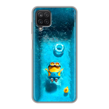 Силиконовый чехол на Samsung Galaxy A12 с принтом Миньоны