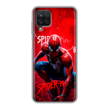 Силиконовый чехол на Samsung Galaxy A12 с принтом Spiderman Человек паук