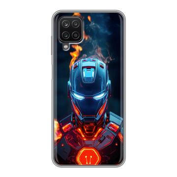 Силиконовый чехол на Samsung Galaxy A12 с принтом IronMan Железный человек