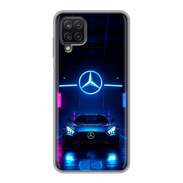 Силиконовый чехол на Samsung Galaxy A12 с принтом Mercedes Мерседес