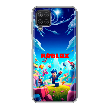 Силиконовый чехол на Samsung Galaxy A12 с принтом Roblox Роблокс