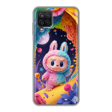Силиконовый чехол на Samsung Galaxy A12 с принтом Labubu Лабубу