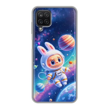 Силиконовый чехол на Samsung Galaxy A12 с принтом Labubu Лабубу