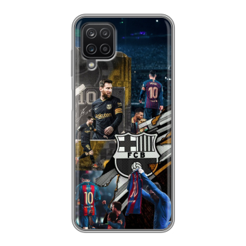 Силиконовый чехол на Samsung Galaxy A12 с принтом Messi Barcelona Силиконовый чехол на Samsung Galaxy A12 с принтом Messi Barcelona
