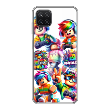 Силиконовый чехол на Samsung Galaxy A12 с принтом Roblox Роблокс