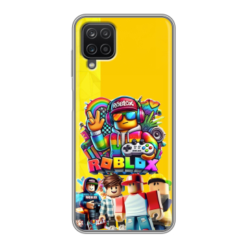 Силиконовый чехол на Samsung Galaxy A12 с принтом Roblox Роблокс