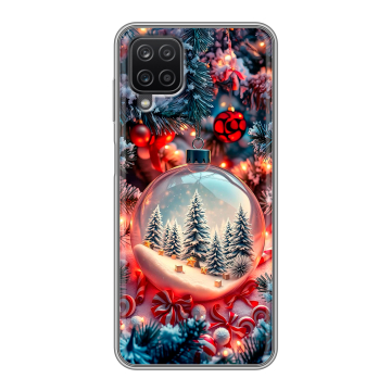 Силиконовый чехол на Samsung Galaxy A12 с принтом Новый год