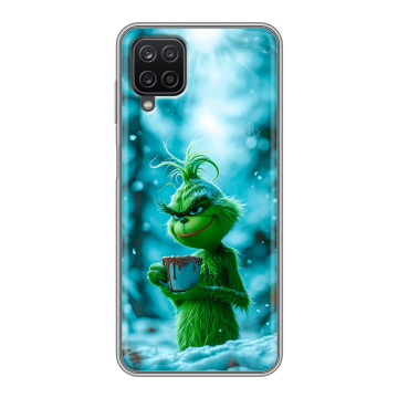 Силиконовый чехол на Samsung Galaxy A12 с принтом Новый год гринч