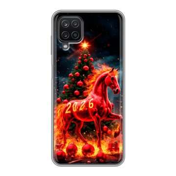 Силиконовый чехол на Samsung Galaxy A12 с принтом Новый год