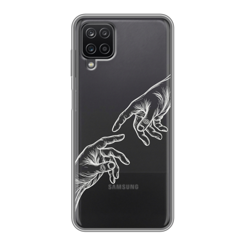 Силиконовый противоударный чехол на Samsung Galaxy A12 с принтом Сотворение мира Силиконовый противоударный чехол на Samsung Galaxy A12 с принтом Сотворение мира