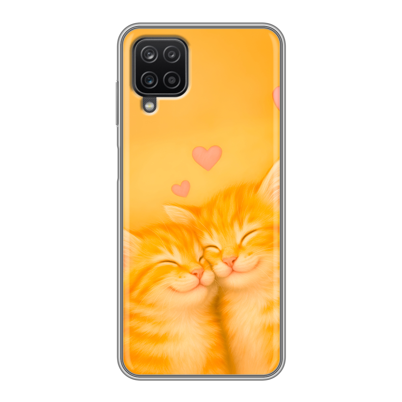 Силиконовый чехол на Samsung Galaxy A12 с принтом Милые котята Силиконовый чехол на Samsung Galaxy A12 с принтом Милые котята