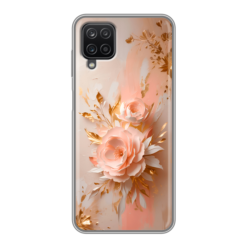 Силиконовый противоударный чехол на Samsung Galaxy A12 с принтом женский Силиконовый противоударный чехол на Samsung Galaxy A12 с принтом женский