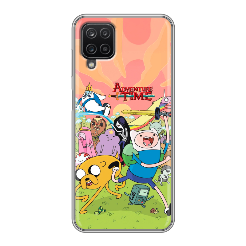Силиконовый противоударный чехол на Samsung Galaxy A12 с принтом Adventure time Время приключений Силиконовый противоударный чехол на Samsung Galaxy A12 с принтом Adventure time Время приключений