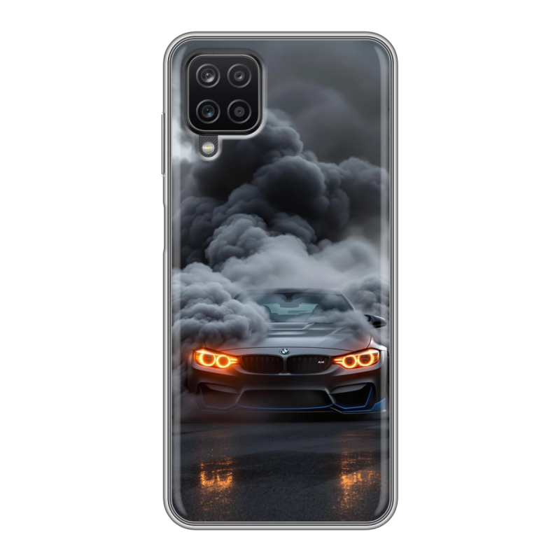 Силиконовый чехол на Samsung Galaxy A12 с принтом BMW БМВ Силиконовый чехол на Samsung Galaxy A12 с принтом BMW БМВ