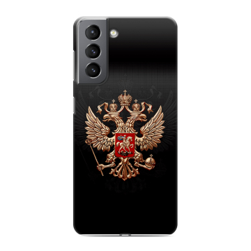 Силиконовый чехол на Samsung Galaxy S21 с принтом Герб России Силиконовый чехол на Samsung Galaxy S21 с принтом Герб России