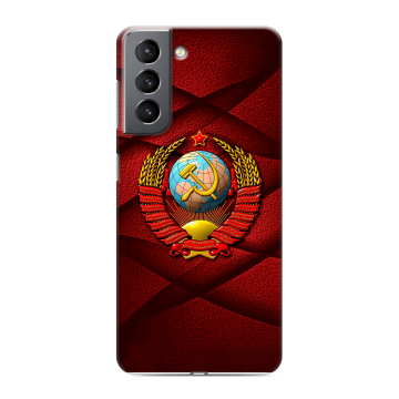 Силиконовый чехол на Samsung Galaxy S21 с принтом Герб СССР Силиконовый чехол на Samsung Galaxy S21 с принтом Герб СССР