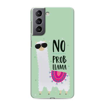 Силиконовый чехол на Samsung Galaxy S21 с принтом Лама Силиконовый чехол на Samsung Galaxy S21 с принтом Лама