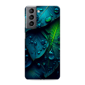 Силиконовый чехол на Samsung Galaxy S21 с принтом Листья Силиконовый чехол на Samsung Galaxy S21 с принтом Листья