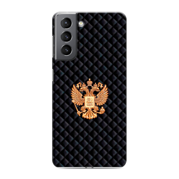 Силиконовый чехол на Samsung Galaxy S21 с принтом Герб России принт Силиконовый чехол на Samsung Galaxy S21 с принтом Герб России принт