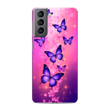Силиконовый чехол на Samsung Galaxy S21 с принтом Бабочки Силиконовый чехол на Samsung Galaxy S21 с принтом Бабочки