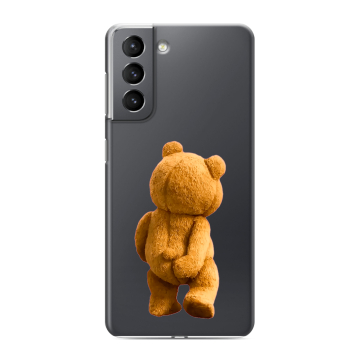 Силиконовый чехол на Samsung Galaxy S21 с принтом Медведь Силиконовый чехол на Samsung Galaxy S21 с принтом Медведь