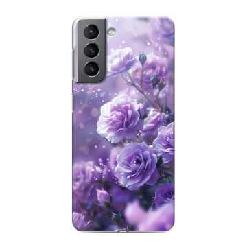Силиконовый чехол на Samsung Galaxy S21 с принтом Розы цветы Силиконовый чехол на Samsung Galaxy S21 с принтом Розы цветы