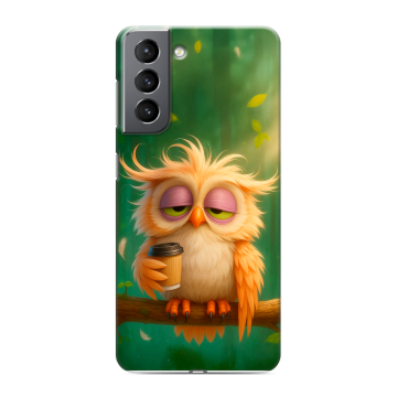 Силиконовый чехол на Samsung Galaxy S21 с принтом сова Силиконовый чехол на Samsung Galaxy S21 с принтом сова