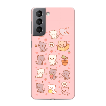Силиконовый чехол на Samsung Galaxy S21 с принтом Hello Kitty Хелоу Кити Силиконовый чехол на Samsung Galaxy S21 с принтом Hello Kitty Хелоу Кити