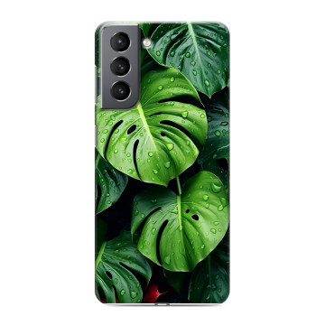 Силиконовый чехол на Samsung Galaxy S21 с принтом Листья Силиконовый чехол на Samsung Galaxy S21 с принтом Листья