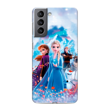 Силиконовый чехол на Samsung Galaxy S21 с принтом Холодное сердце Frozen Силиконовый чехол на Samsung Galaxy S21 с принтом Холодное сердце Frozen
