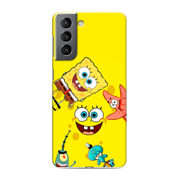 Силиконовый чехол на Samsung Galaxy S21 с принтом Спанч боб Спанчбоб Силиконовый чехол на Samsung Galaxy S21 с принтом Спанч боб Спанчбоб