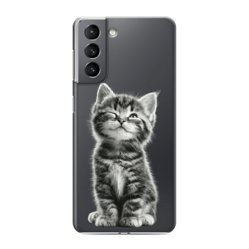 Силиконовый чехол на Samsung Galaxy S21 с принтом Котенок Силиконовый чехол на Samsung Galaxy S21 с принтом Котенок