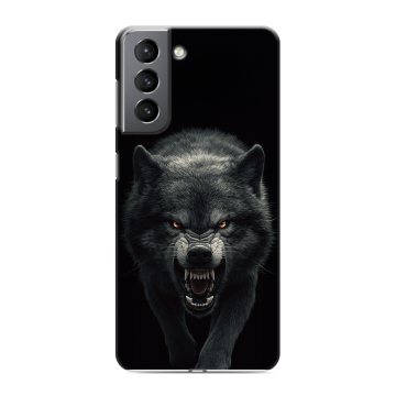 Силиконовый чехол на Samsung Galaxy S21 с принтом Волк Силиконовый чехол на Samsung Galaxy S21 с принтом Волк