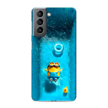 Силиконовый чехол на Samsung Galaxy S21 с принтом Миньоны Силиконовый чехол на Samsung Galaxy S21 с принтом Миньоны