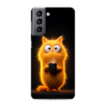 Силиконовый чехол на Samsung Galaxy S21 с принтом Смешной кот Силиконовый чехол на Samsung Galaxy S21 с принтом Смешной кот