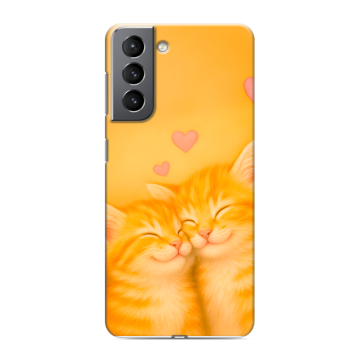 Силиконовый чехол на Samsung Galaxy S21 с принтом Милые котята Силиконовый чехол на Samsung Galaxy S21 с принтом Милые котята