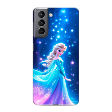 Силиконовый чехол на Samsung Galaxy S21 с принтом Холодное сердце Frozen Силиконовый чехол на Samsung Galaxy S21 с принтом Холодное сердце Frozen