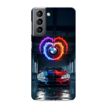 Силиконовый чехол на Samsung Galaxy S21 с принтом BMW БМВ Силиконовый чехол на Samsung Galaxy S21 с принтом BMW БМВ