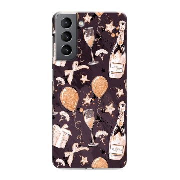 Силиконовый чехол на Samsung Galaxy S21 с принтом Новый год Силиконовый чехол на Samsung Galaxy S21 с принтом Новый год