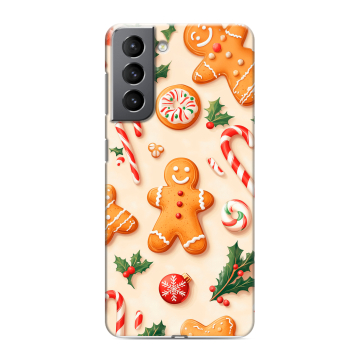 Силиконовый чехол на Samsung Galaxy S21 с принтом Новый год Силиконовый чехол на Samsung Galaxy S21 с принтом Новый год