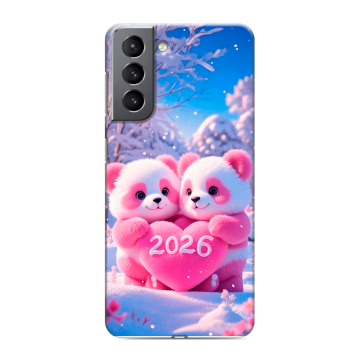 Силиконовый чехол на Samsung Galaxy S21 с принтом Новый год Силиконовый чехол на Samsung Galaxy S21 с принтом Новый год