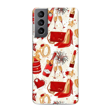Силиконовый чехол на Samsung Galaxy S21 с принтом Новый год Силиконовый чехол на Samsung Galaxy S21 с принтом Новый год