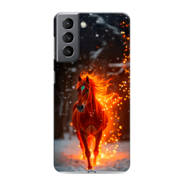 Силиконовый чехол на Samsung Galaxy S21 с принтом Новый год Силиконовый чехол на Samsung Galaxy S21 с принтом Новый год