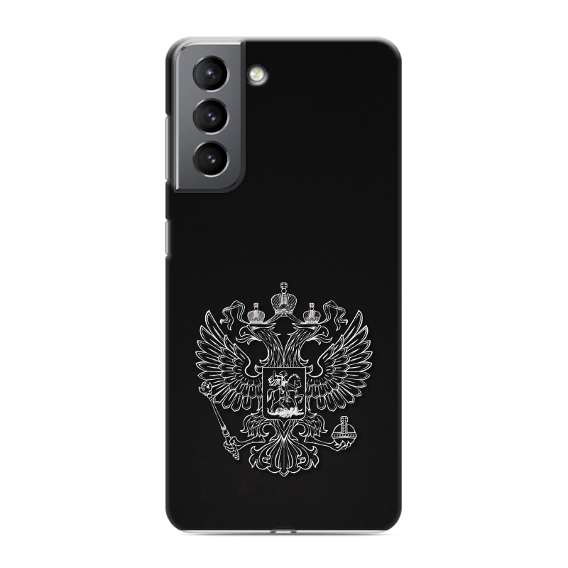 Пластиковый чехол на Samsung Galaxy S21 с принтом Герб России Пластиковый чехол на Samsung Galaxy S21 с принтом Герб России