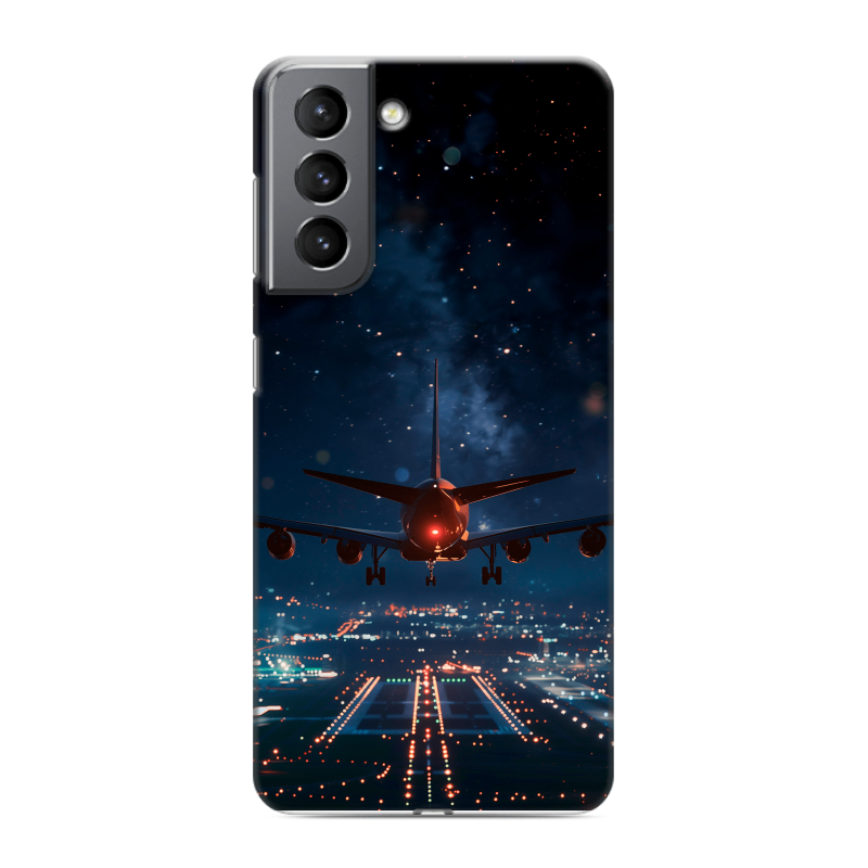 Силиконовый чехол на Samsung Galaxy S21 с принтом самолет Силиконовый чехол на Samsung Galaxy S21 с принтом самолет
