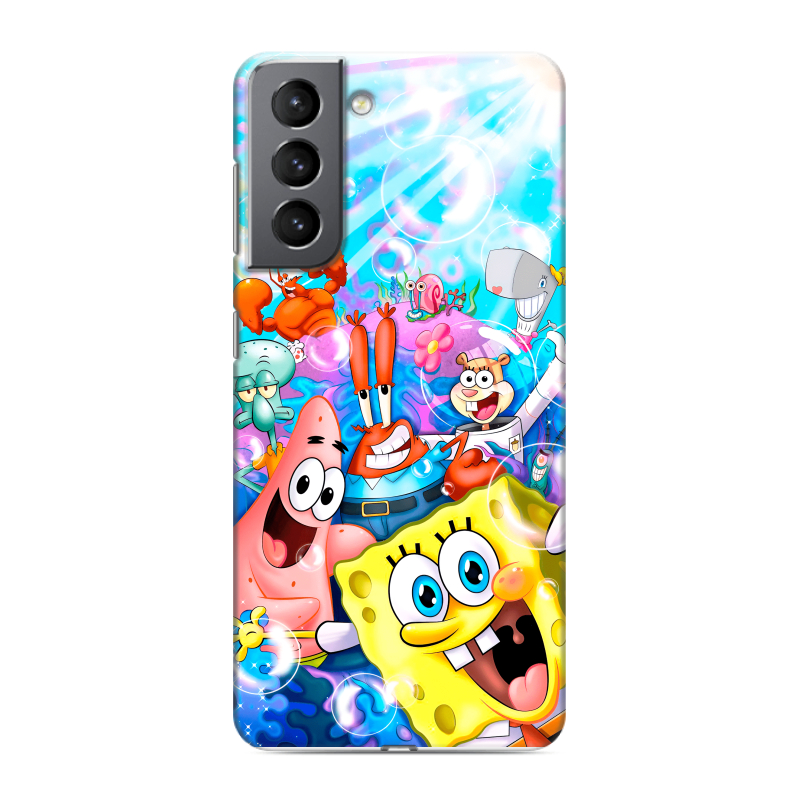 Силиконовый противоударный чехол на Samsung Galaxy S21 с принтом спанчбоб спанч боб Силиконовый противоударный чехол на Samsung Galaxy S21 с принтом спанчбоб спанч боб