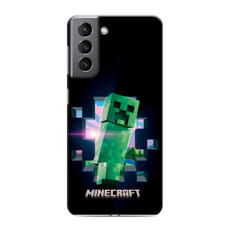 Силиконовый чехол на Samsung Galaxy S21 с принтом Майнкрафт Minecraft Силиконовый чехол на Samsung Galaxy S21 с принтом Майнкрафт Minecraft