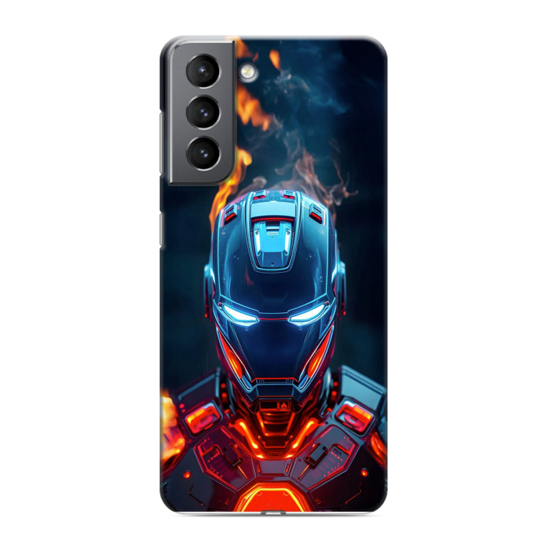 Пластиковый чехол на Samsung Galaxy S21 с принтом IronMan Железный человек Пластиковый чехол на Samsung Galaxy S21 с принтом IronMan Железный человек