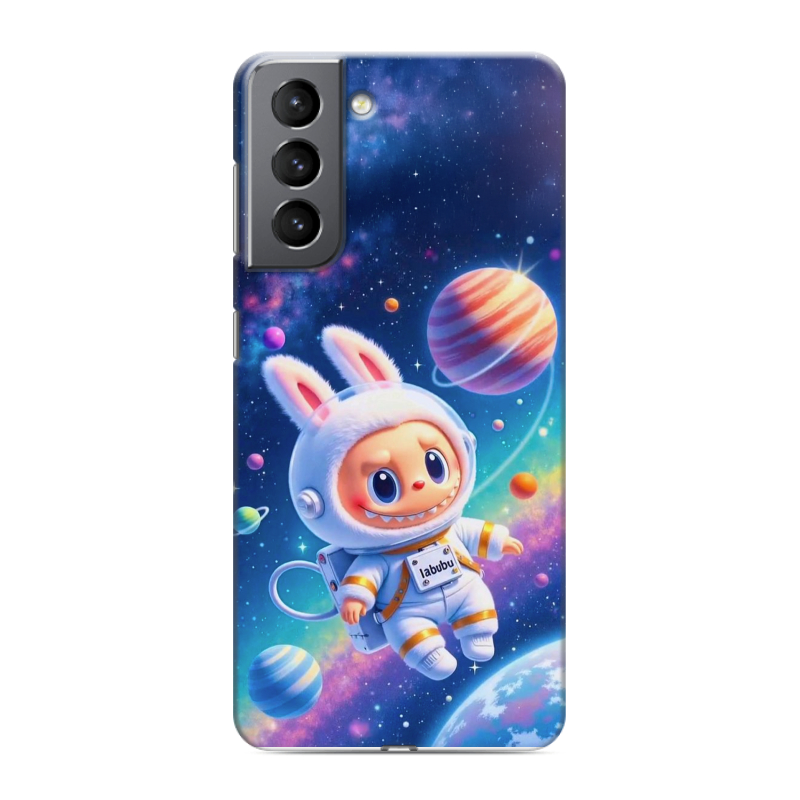Силиконовый противоударный чехол на Samsung Galaxy S21 с принтом Labubu Лабубу Силиконовый противоударный чехол на Samsung Galaxy S21 с принтом Labubu Лабубу
