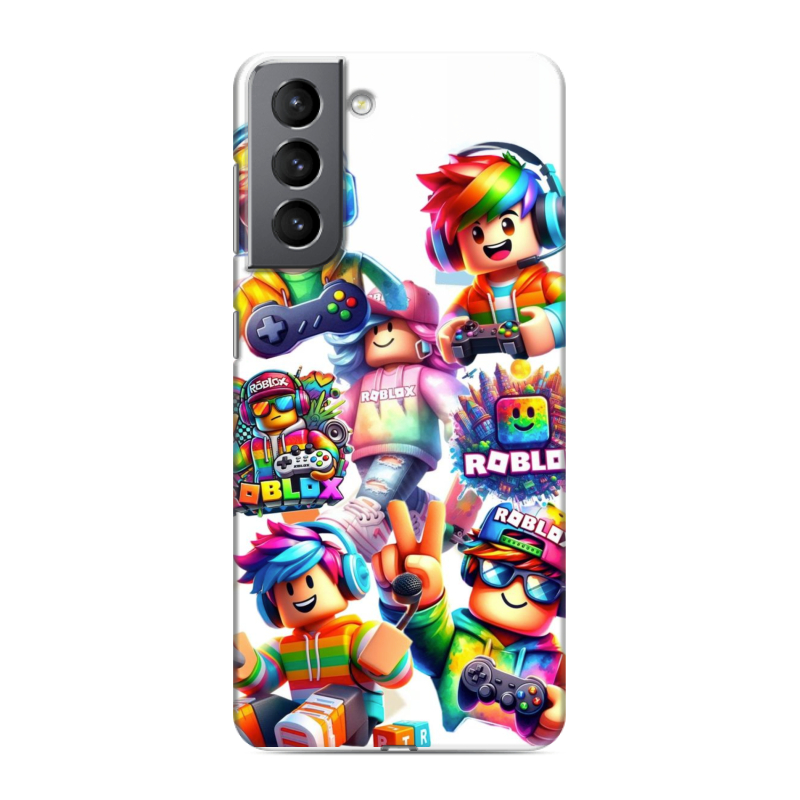 Пластиковый чехол на Samsung Galaxy S21 с принтом Roblox Роблокс Пластиковый чехол на Samsung Galaxy S21 с принтом Roblox Роблокс